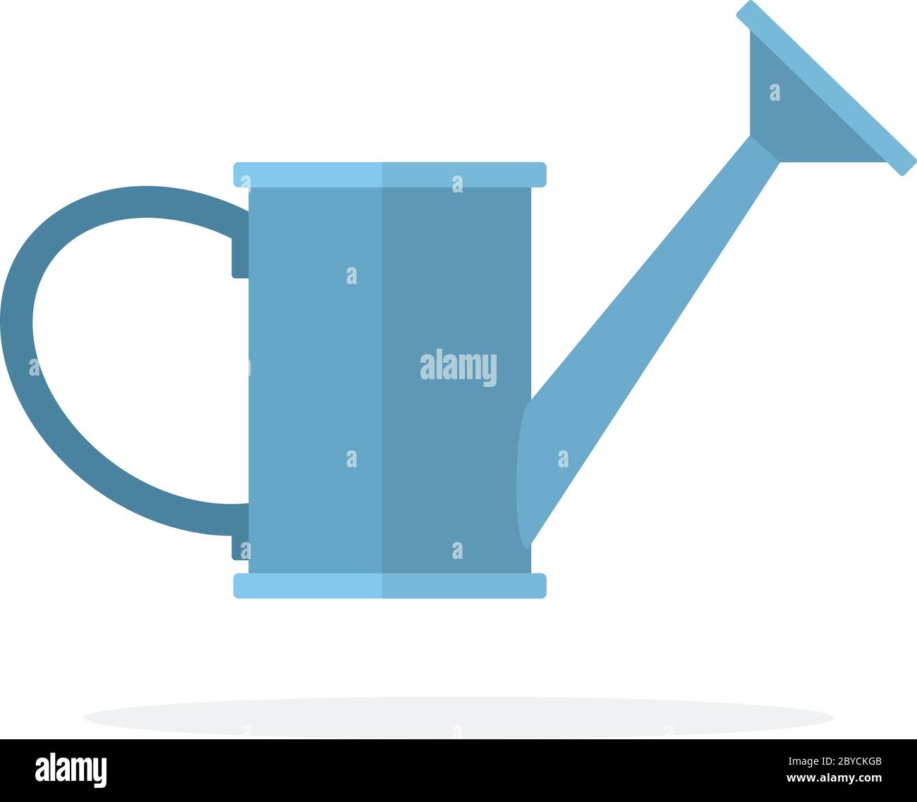 Metal watering can for the garden vector flat isolated Stock Vector