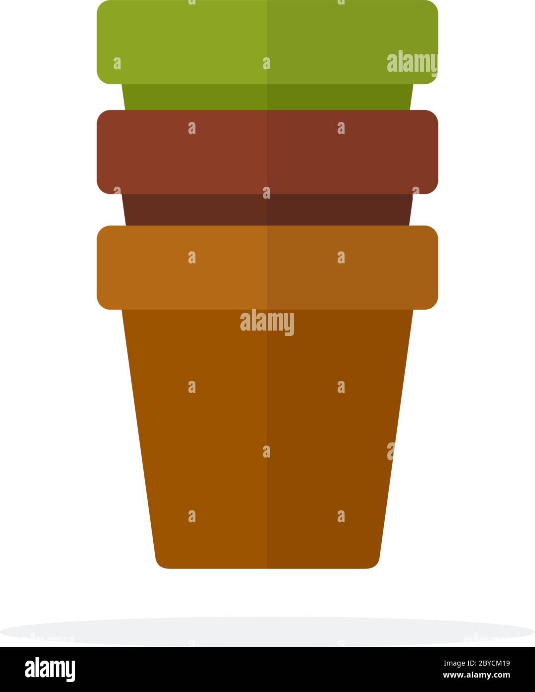 Tower of ceramic flower pots Stock Vector