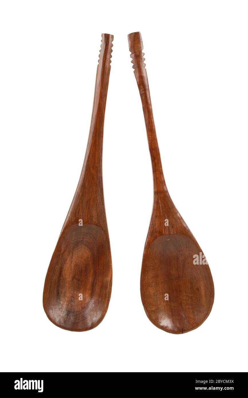 Wooden spoons isolated Stock Photo Alamy