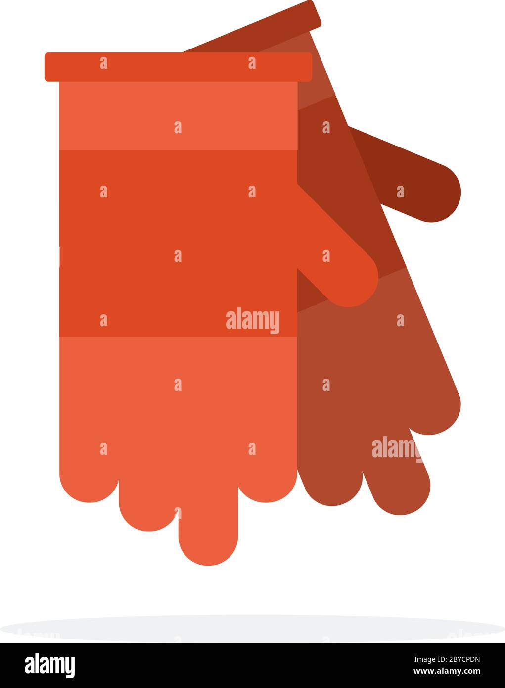 Rubber gloves for work at home flat isolated Stock Vector