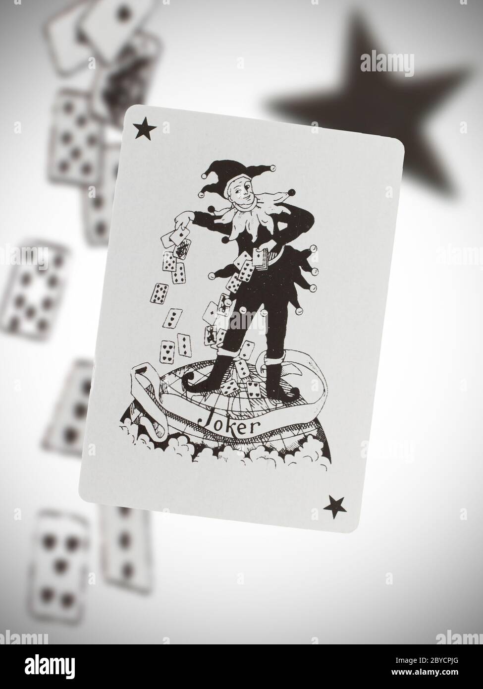 Playing card, black joker Stock Photo Alamy