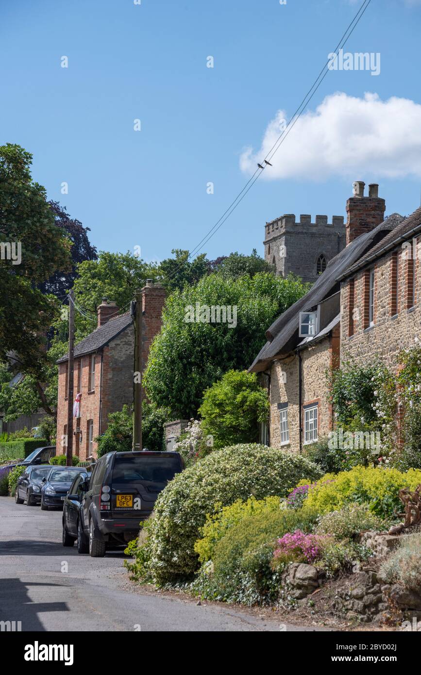 Church Street, Beckley, Oxfordshire, UK Stock Photo