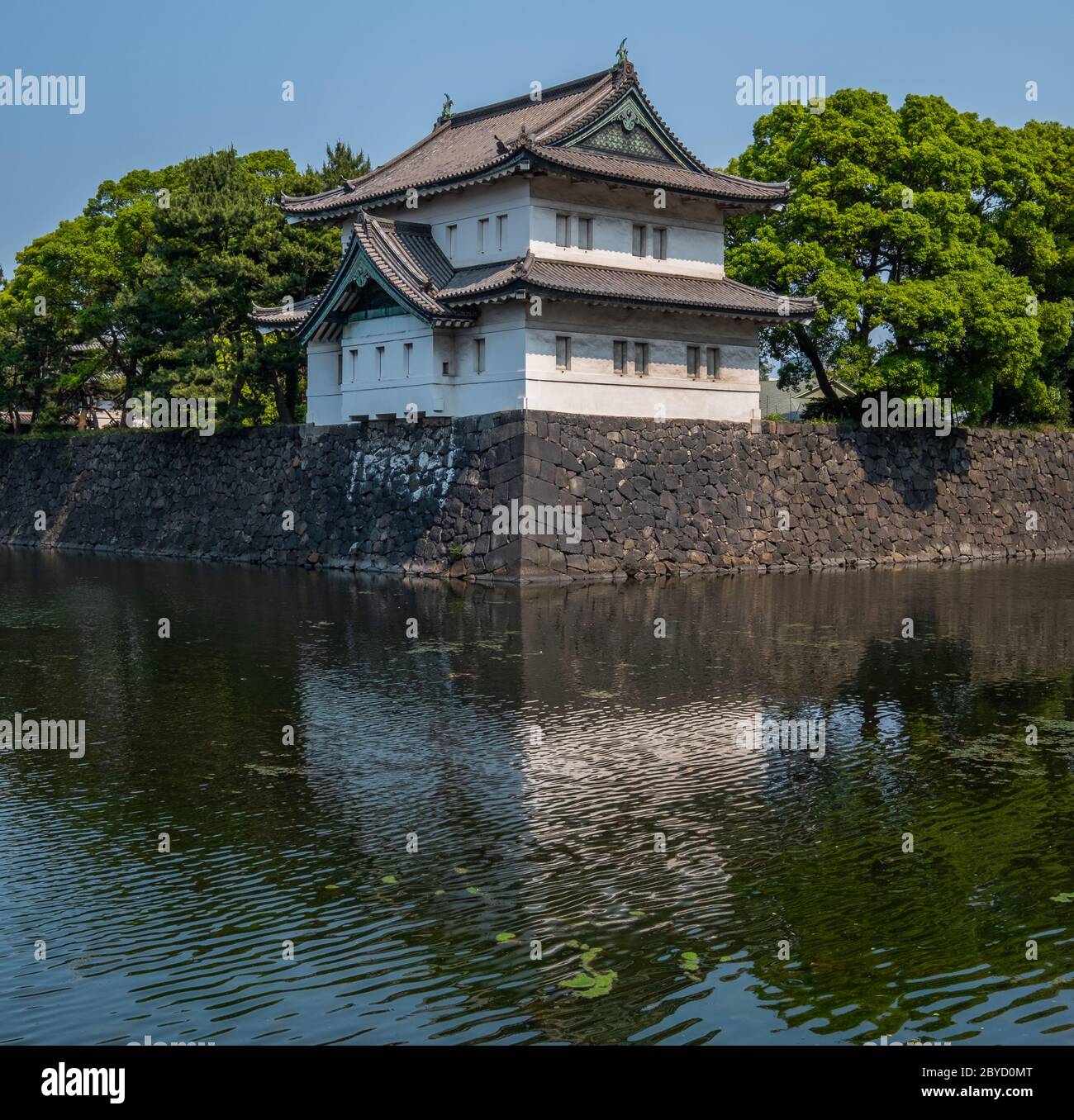 Traditional building at the Imperial Palace garden, Tokyo, Japan Stock Photo