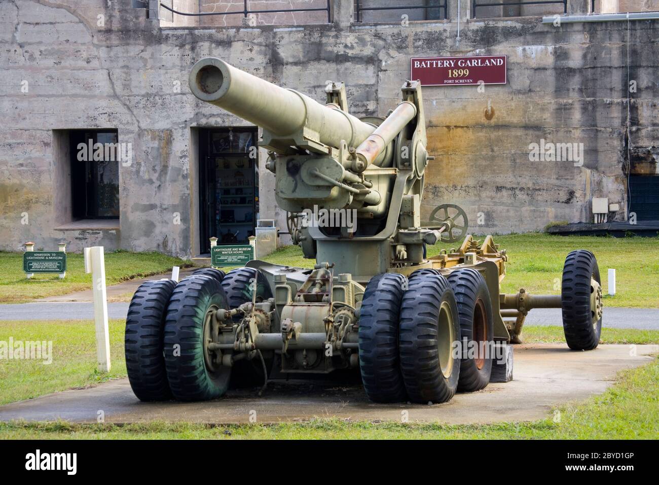 Battery Garland Museum, Tybee Island, Savannah, USA Stock