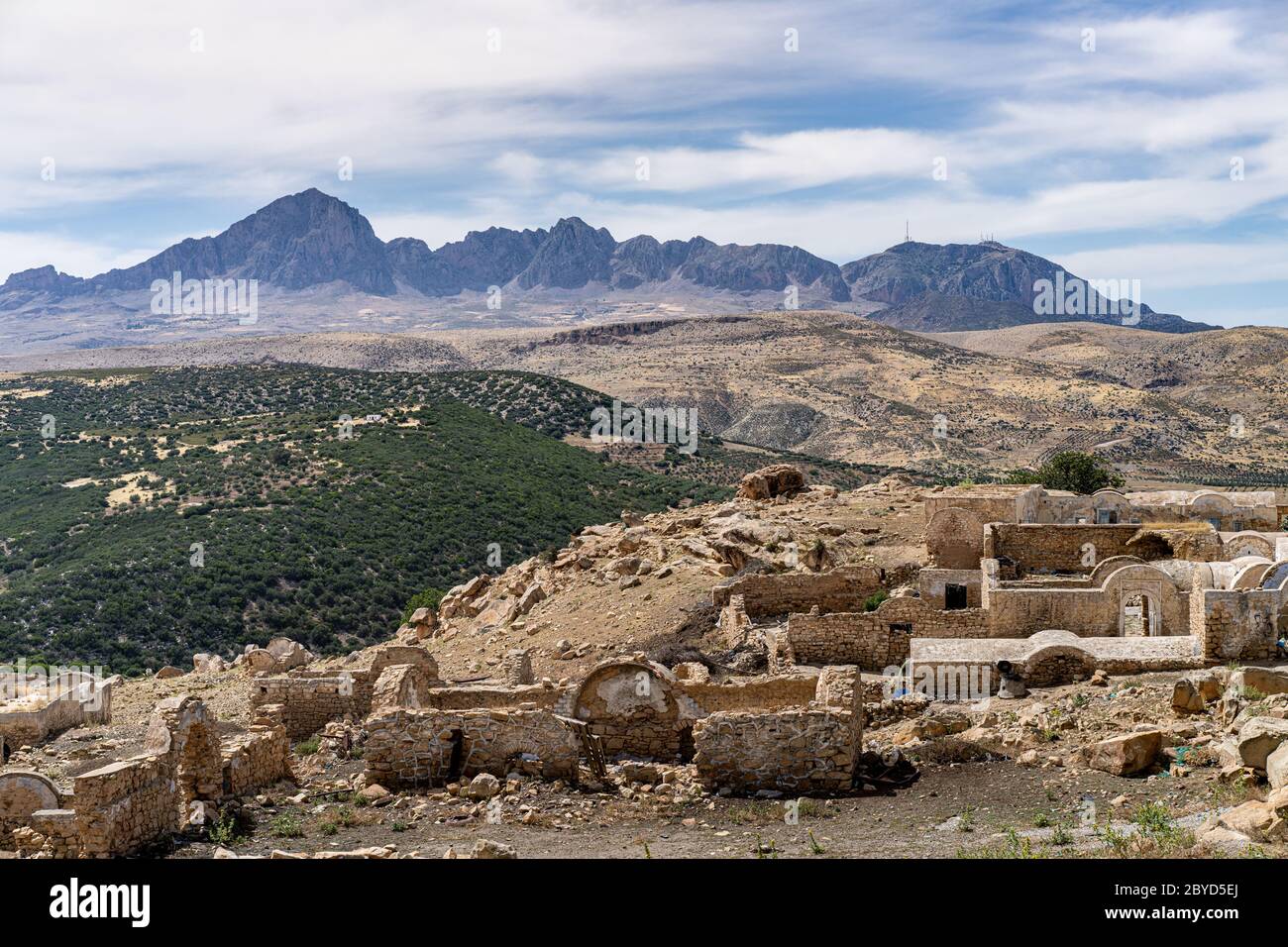 The abandonned Berber village of Zriba in Tunisia Stock Photo