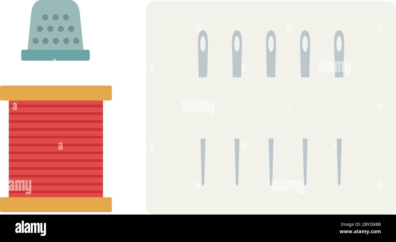 Sewing tools vector icon flat isolated Stock Vector