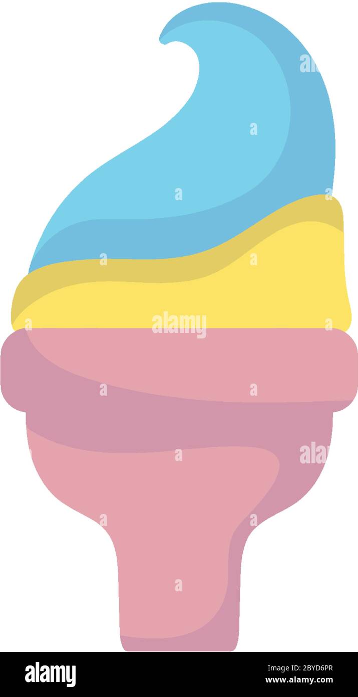 ice cream cone dessert food isolated design icon vector illustration ...