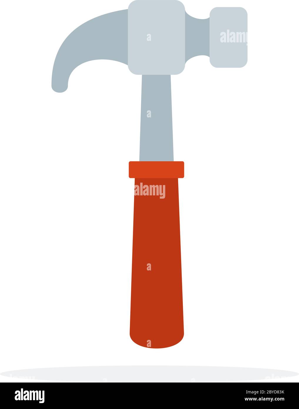 Construction hammer vertically flat isolated Stock Vector Image & Art ...