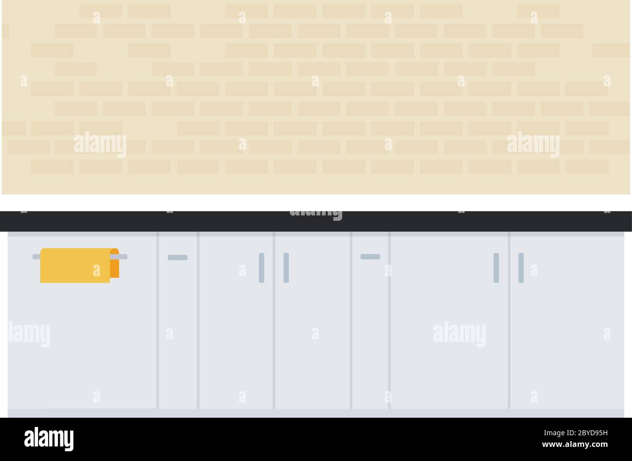 Flat empty brick wall Cut Out Stock Images & Pictures - Alamy