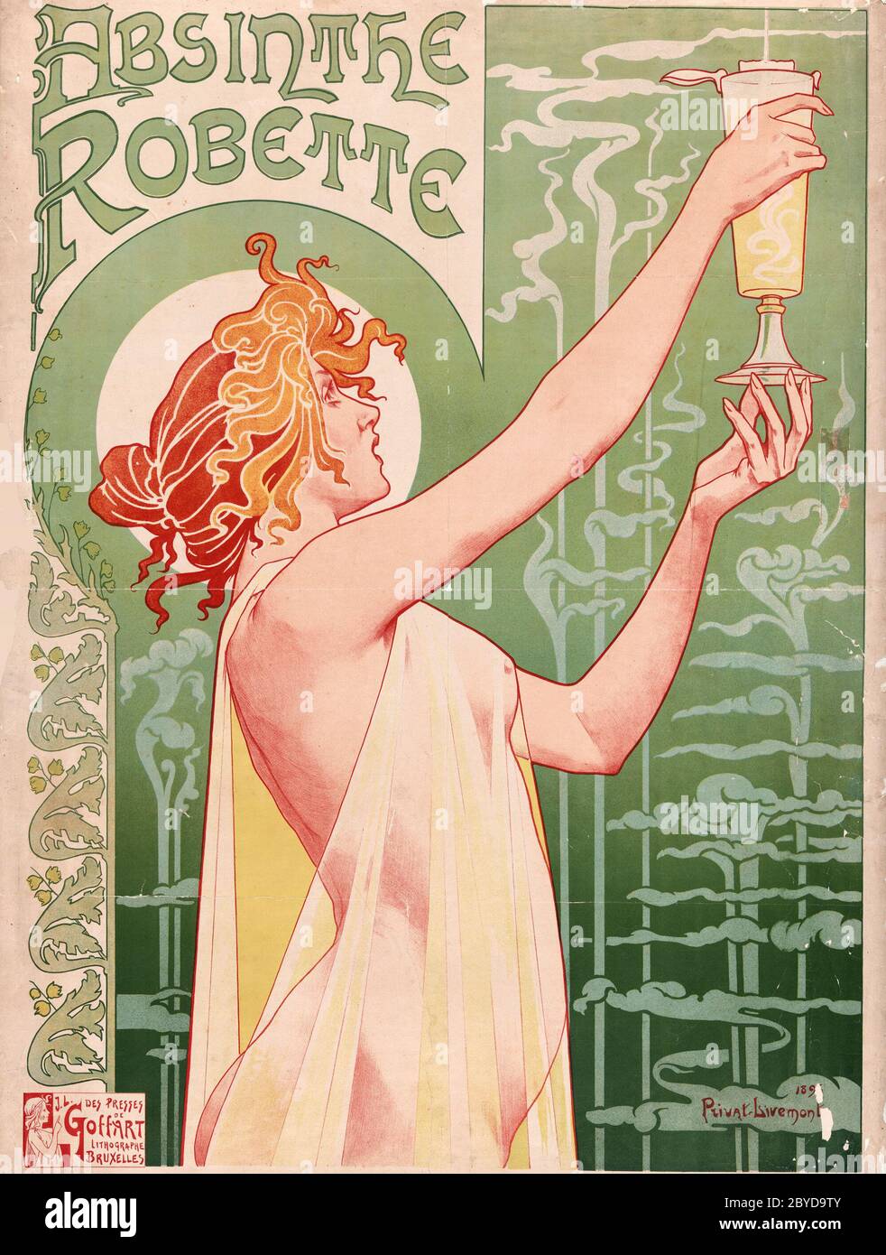 Absinthe Robette - Henri Privat-Livemont, 1896 Stock Photo
