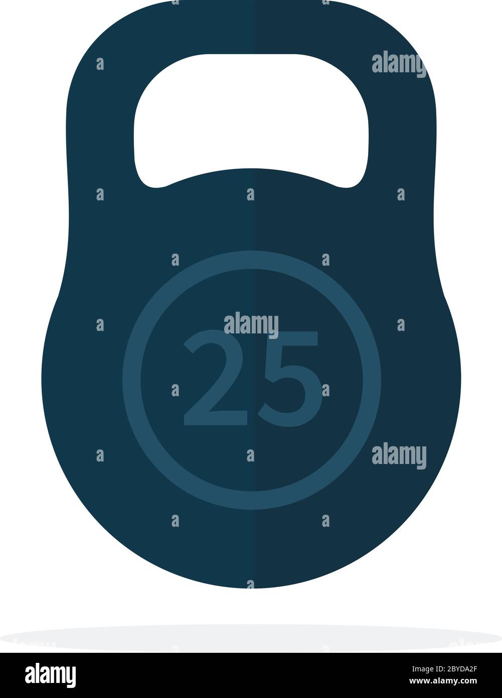 Weight of twenty five kilograms flat isolated stock vector image art