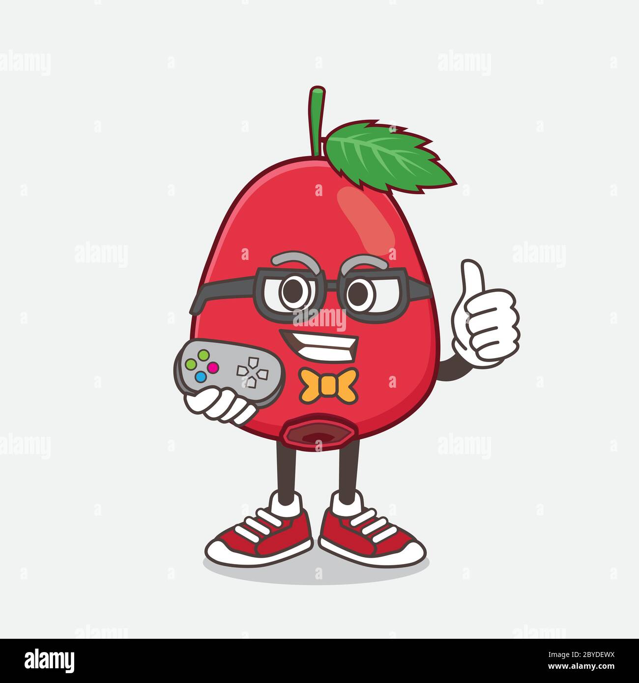 An illustration of Rose Hip Fruit cartoon mascot character as ...