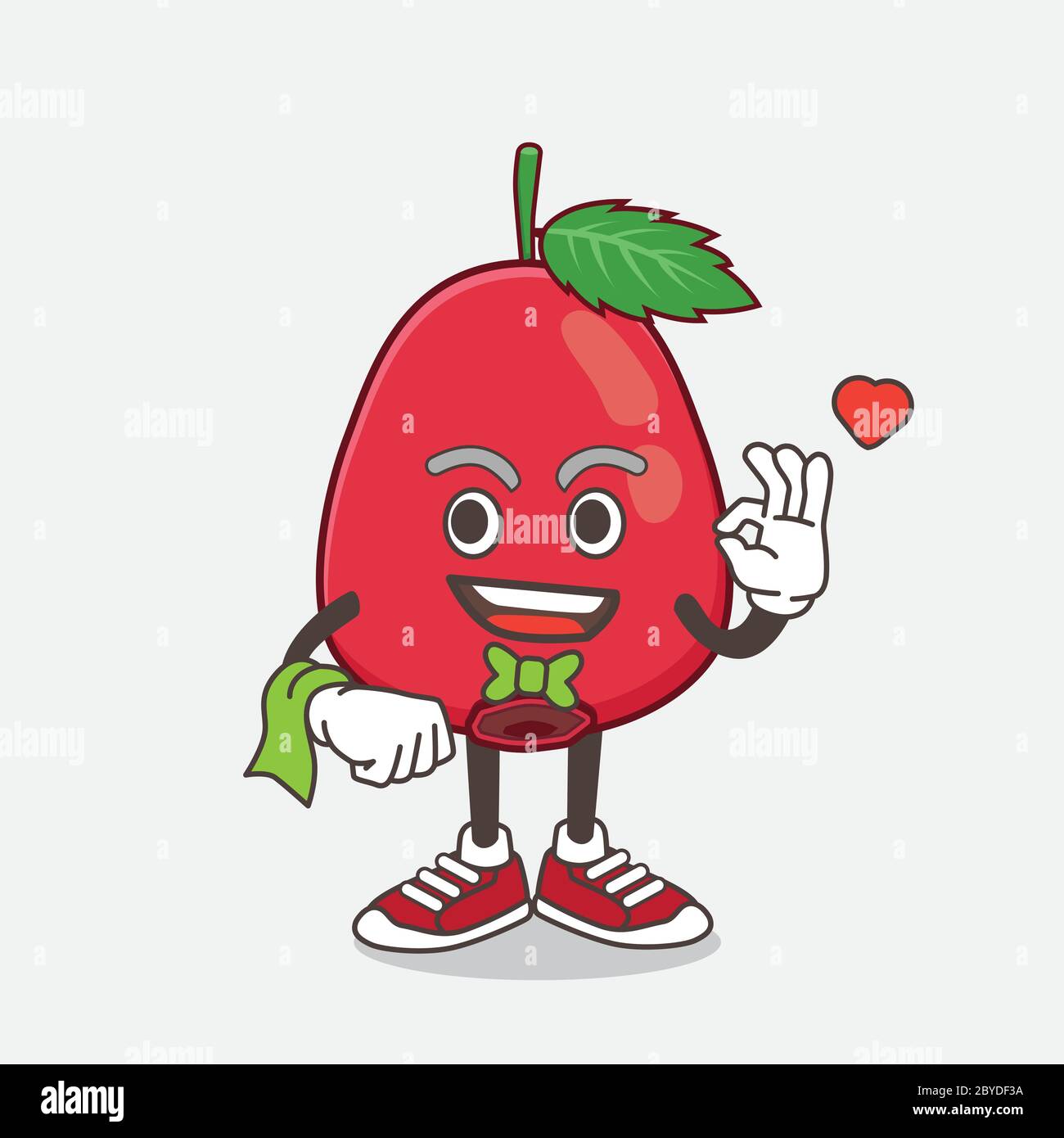 An illustration of Rose Hip Fruit cartoon mascot character working as a ...
