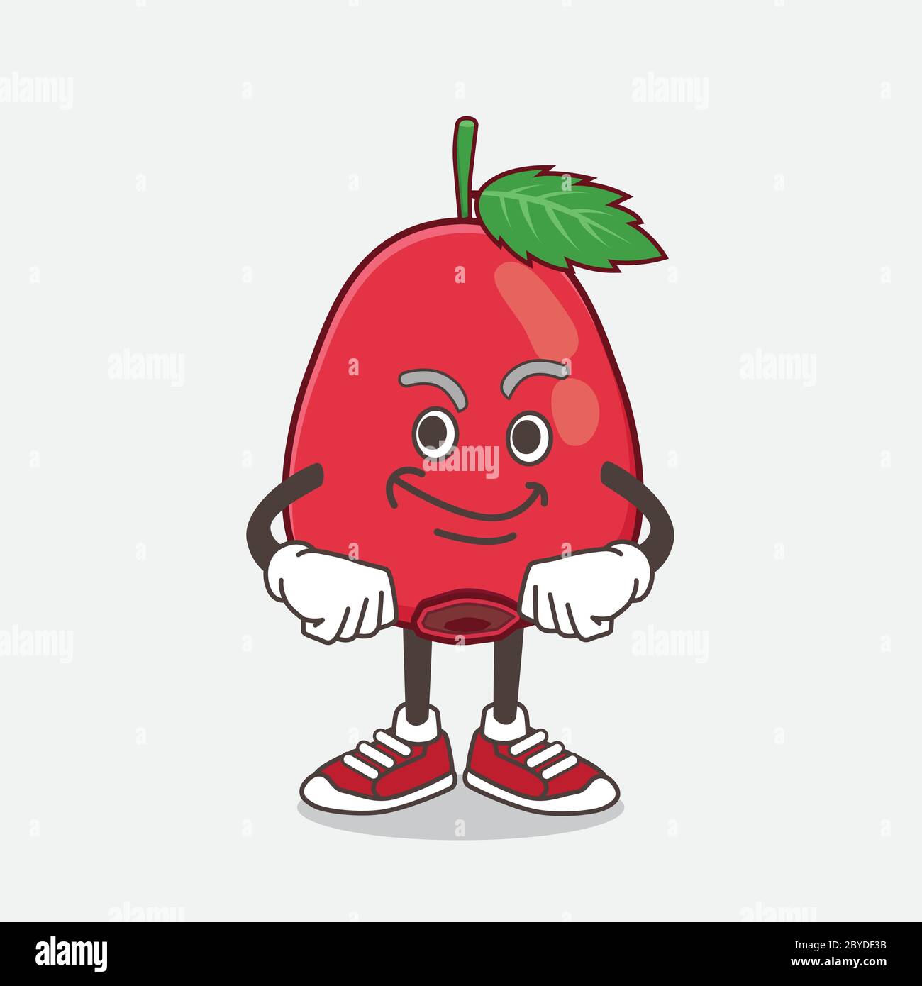 An illustration of Rose Hip Fruit cartoon mascot character with ...