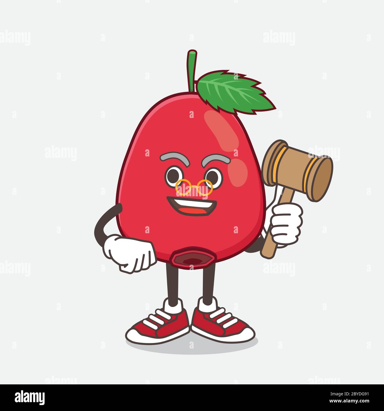 An illustration of Rose Hip Fruit cartoon mascot character as wise ...