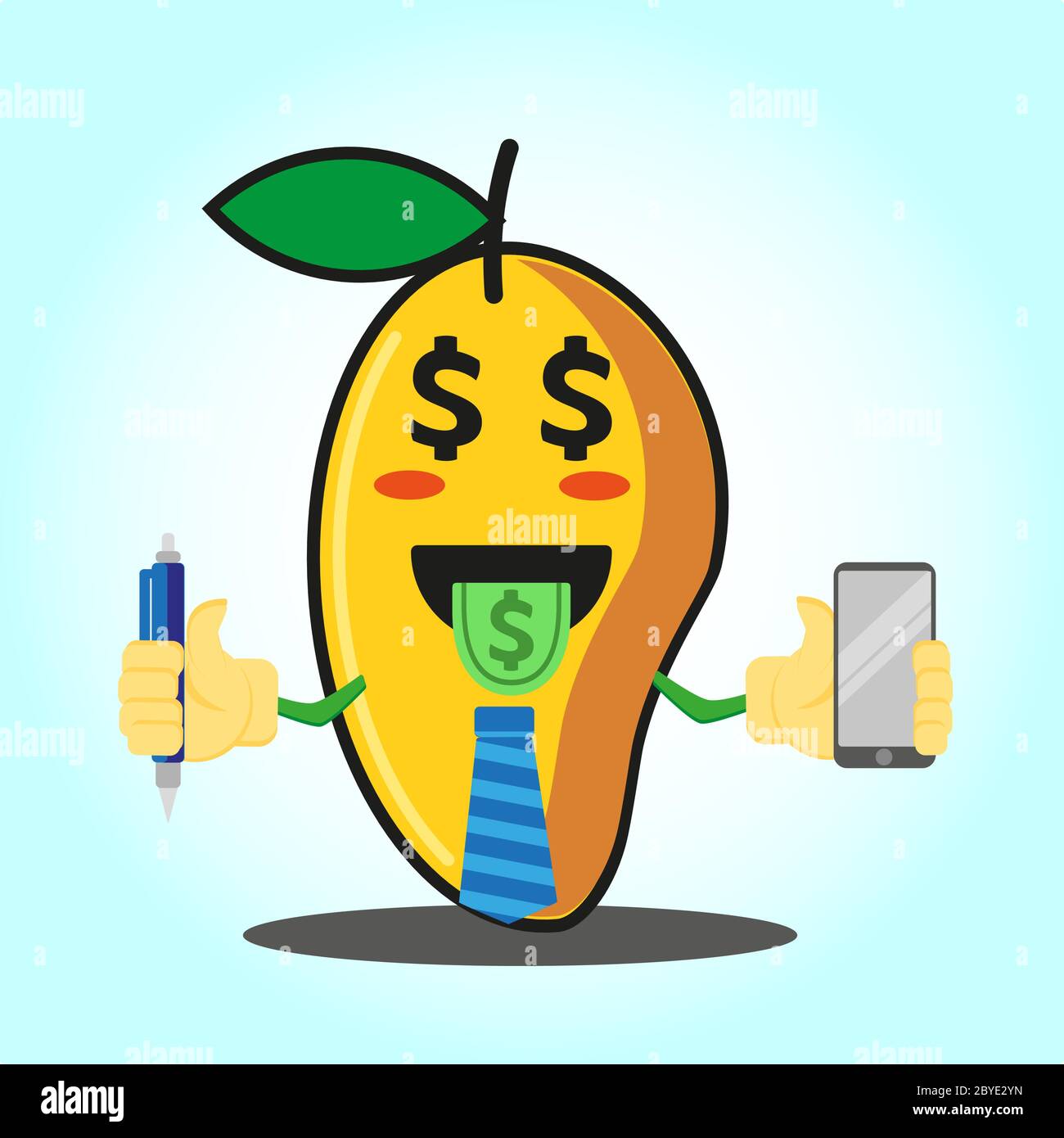 Cute mango detective face cartoon character image design Stock Vector Image  & Art - Alamy
