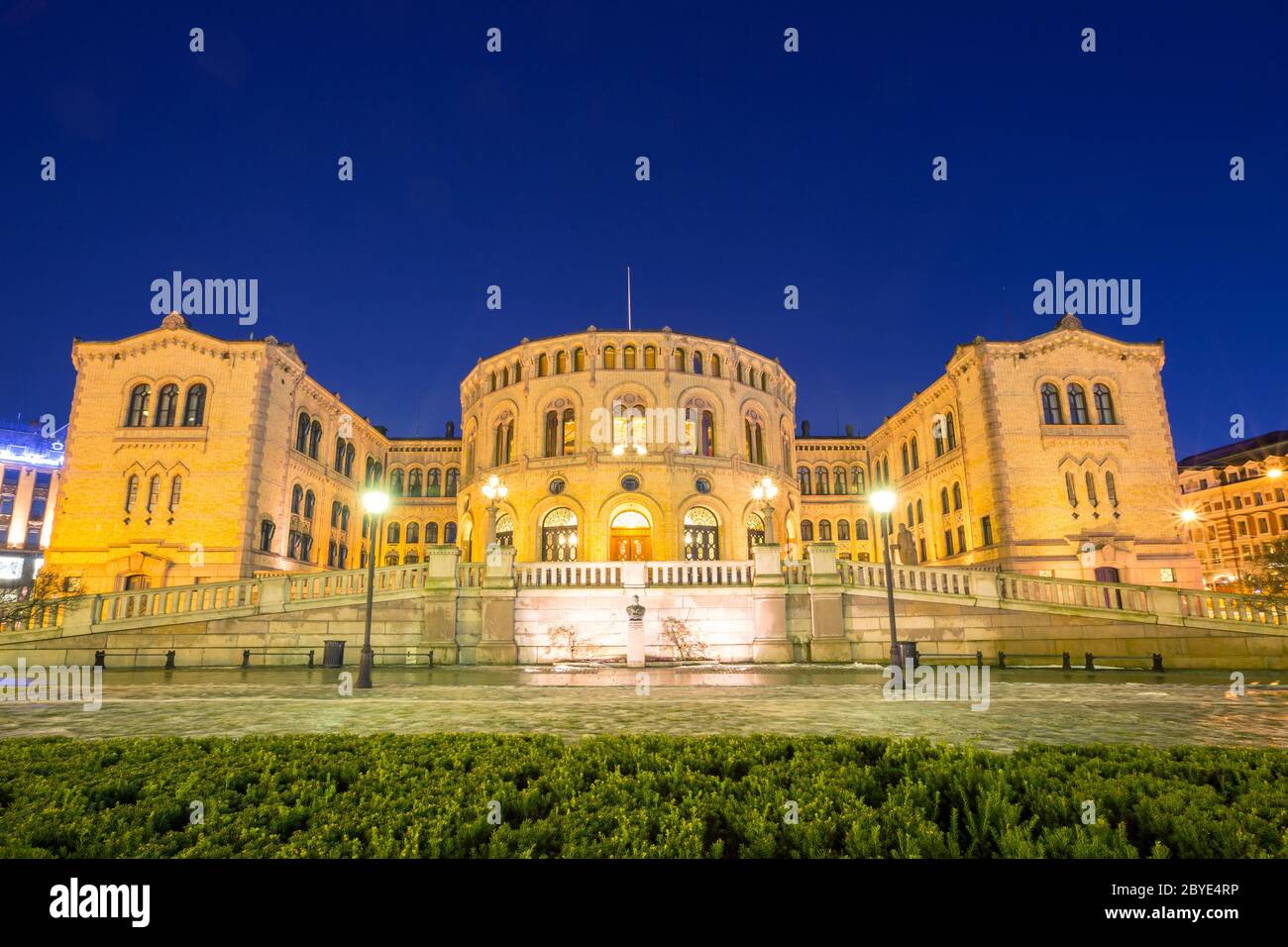 Norwegian parliament night hi-res stock photography and images - Alamy