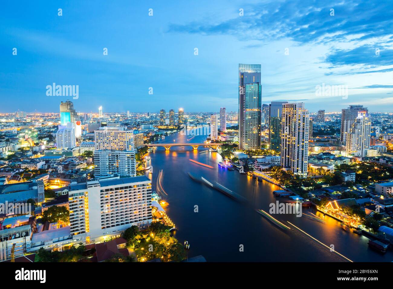 Bangkok Skyline at dusk Stock Photo - Alamy