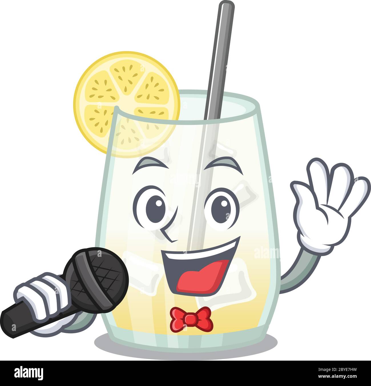 cartoon character of tom collins cocktail sing a song with a microphone  Stock Vector Image & Art - Alamy