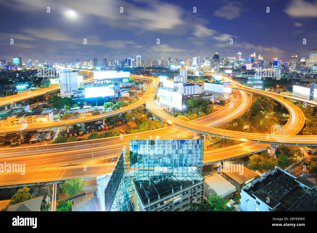 Bangkok Downtown Highway Stock Photo