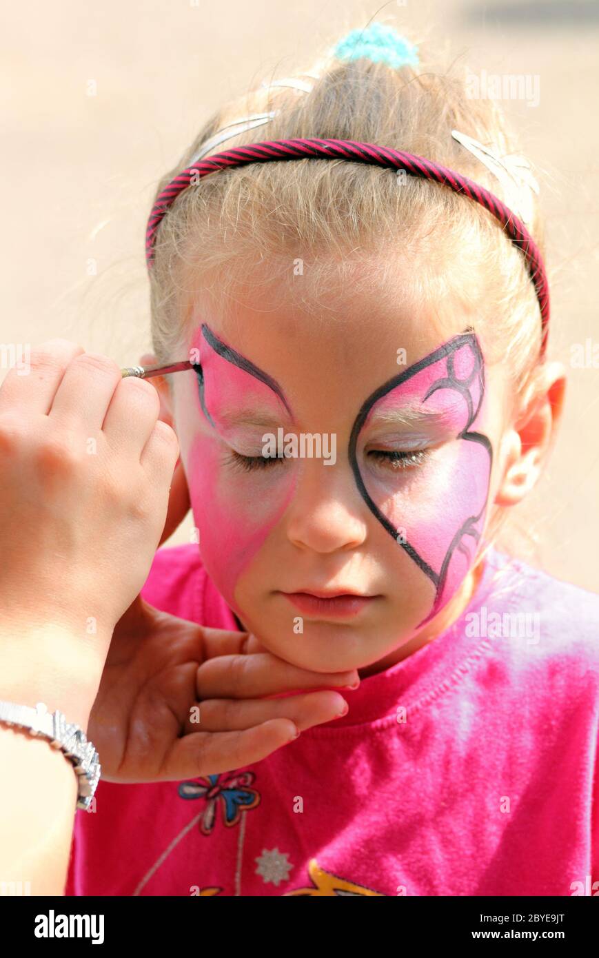 Child Carnival Costume Scary Face Painting Stock Photo 1526647835