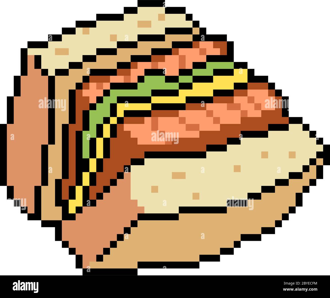 Vector Pixel Art Food Bread Isolated Stock Vector Image Art Alamy