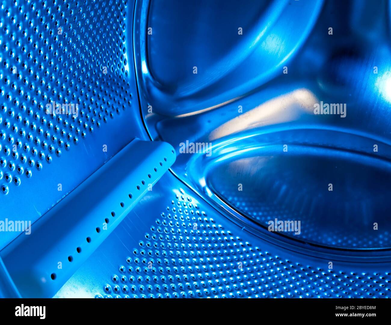 Drum of the washing machine inside Stock Photo