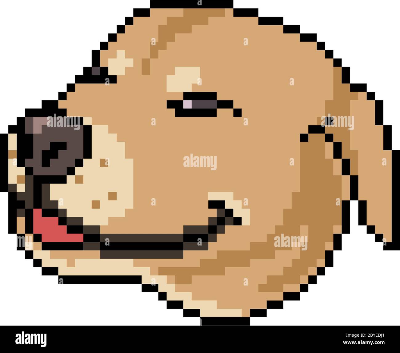 vector pixel art dog smile isolated Stock Vector Image & Art Alamy