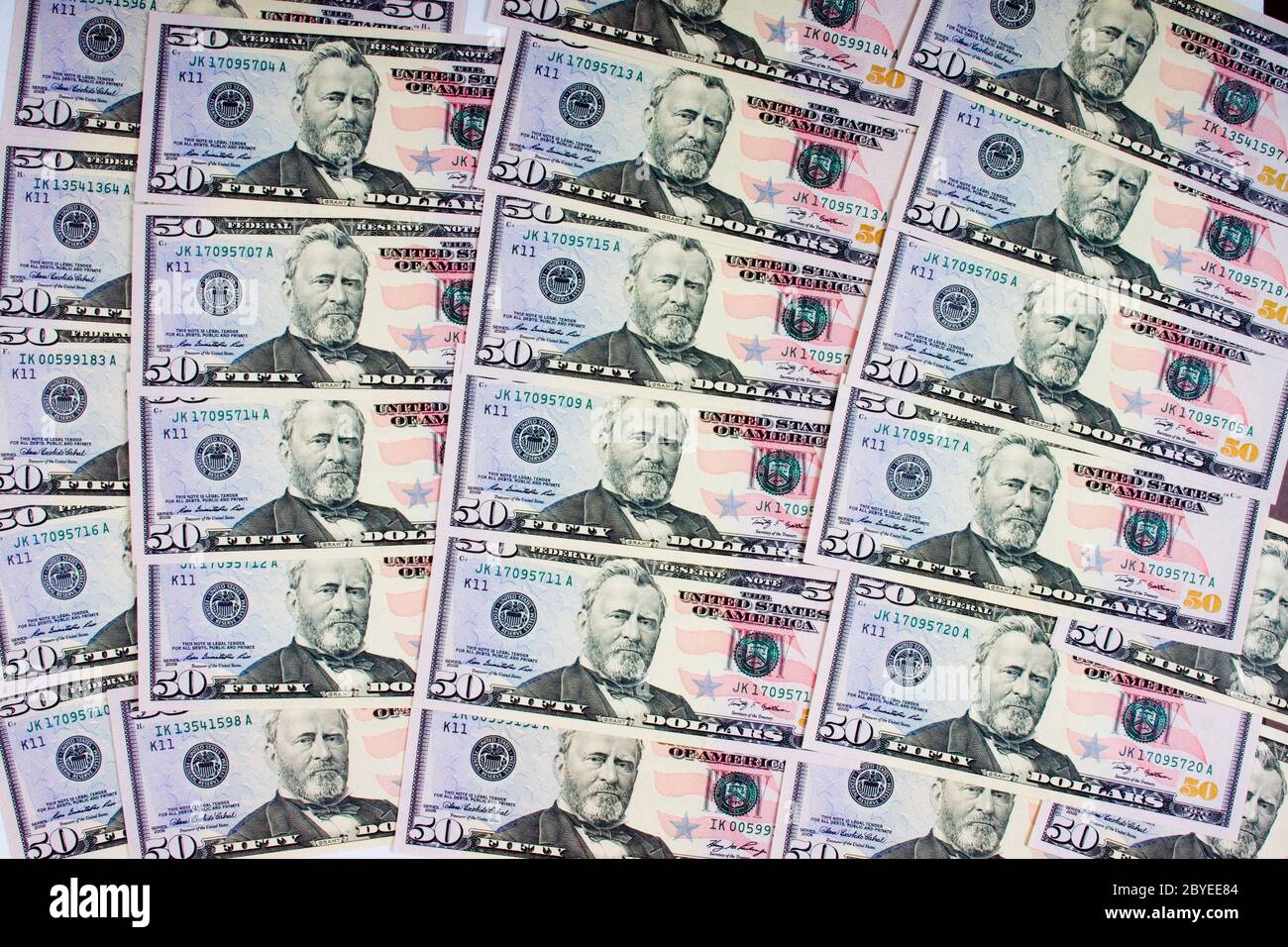 Fifty Dollar Bills Background US Currency Stock Photo Alamy Fifty Dollar Bills Background Us Currency 2BYEE84