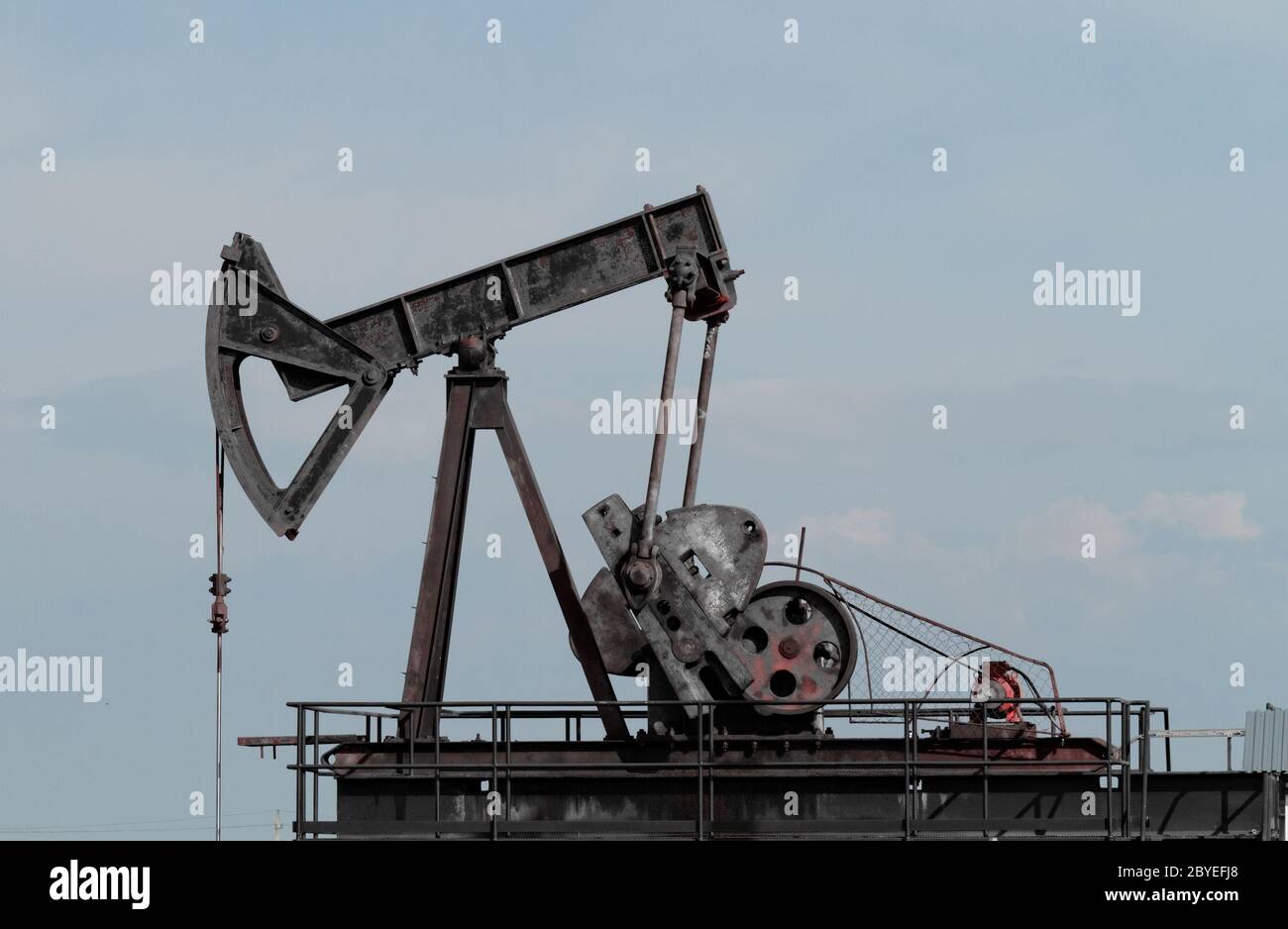 Operating oil and gas well detail Stock Photo Alamy