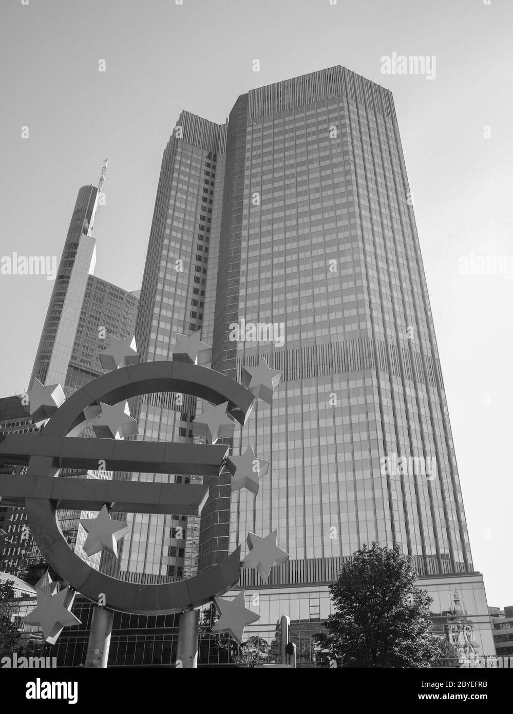 European Central Bank in Frankfurt Stock Photo