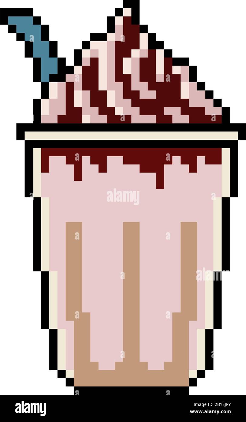 vector pixel art ice cream isolated Stock Vector Image & Art - Alamy