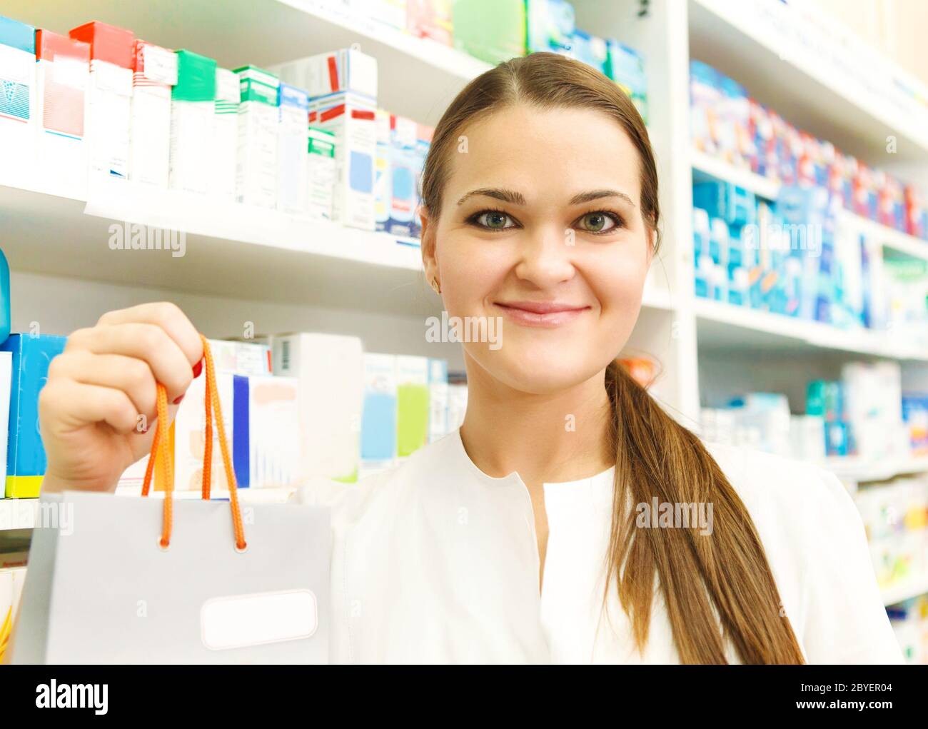 Female with a pharmacist hi-res stock photography and images - Alamy