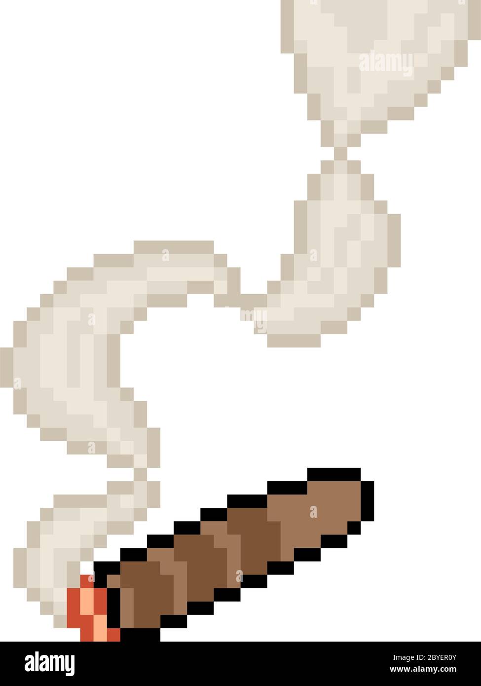 vector pixel art cigar isolated cartoon Stock Vector Image & Art - Alamy