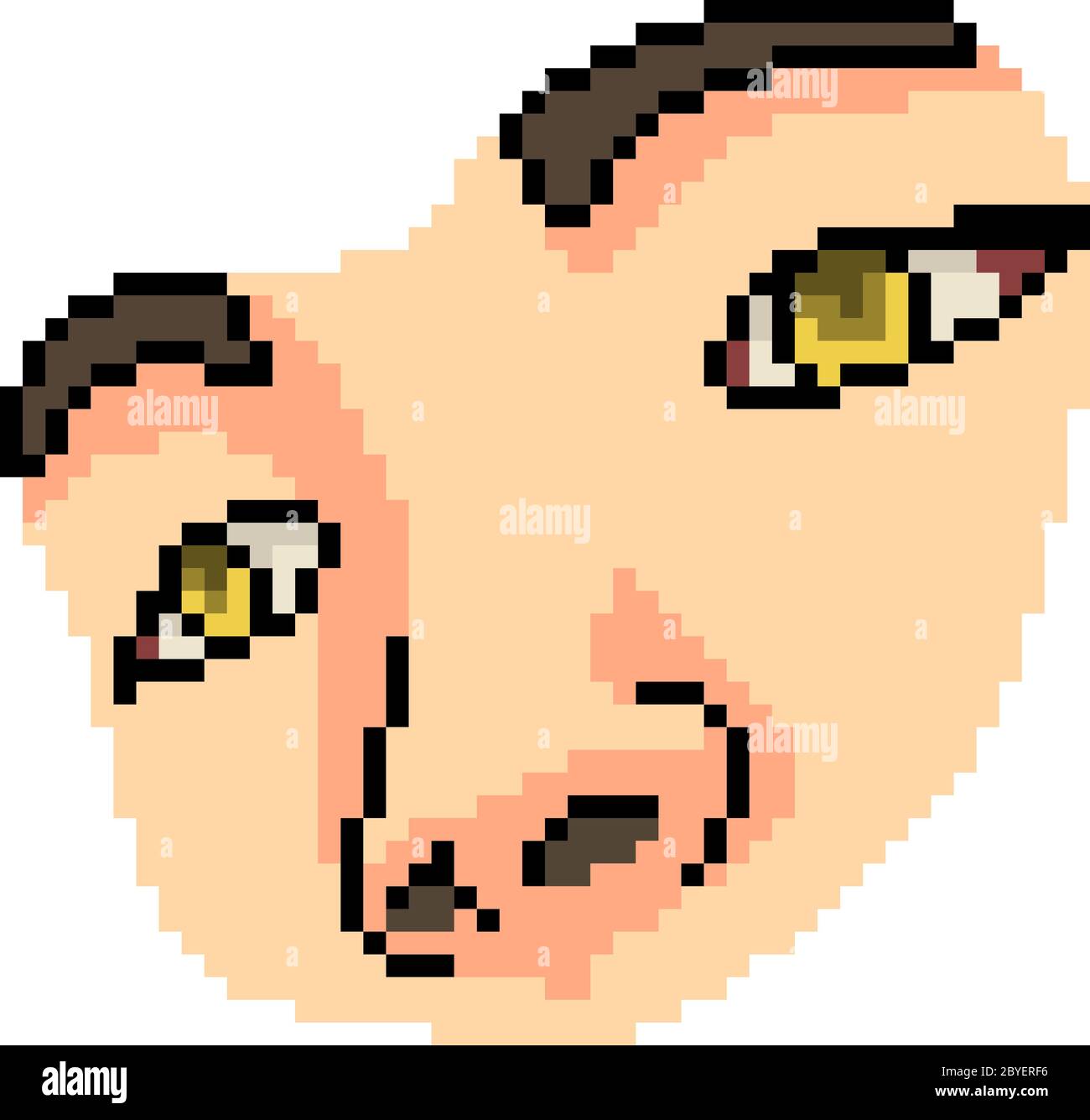 vector pixel art eye isolated cartoon Stock Vector Image & Art - Alamy