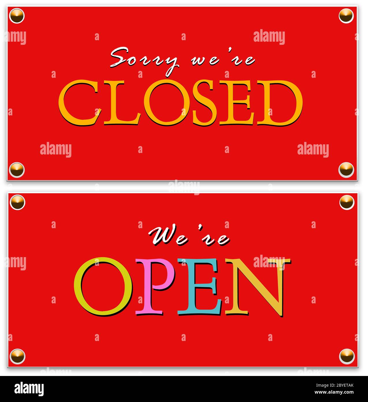 Closed And Open Sign