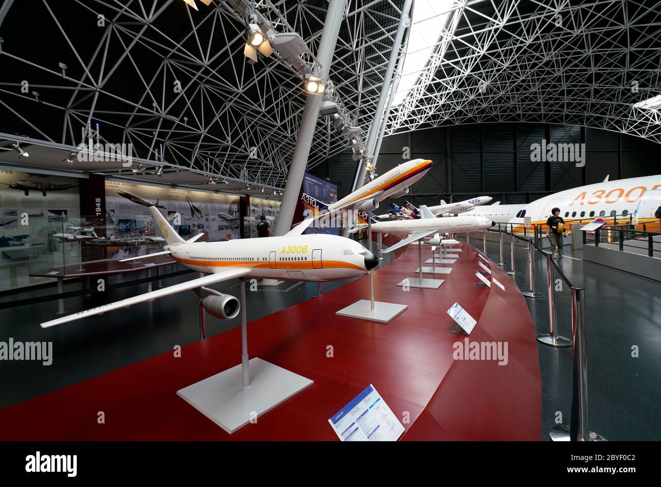 A model of Airbus A300B display at Musee Aeroscopia Museum. Blagnac.Toulouse.Haute-Garonne.Occitanie.France Stock Photo