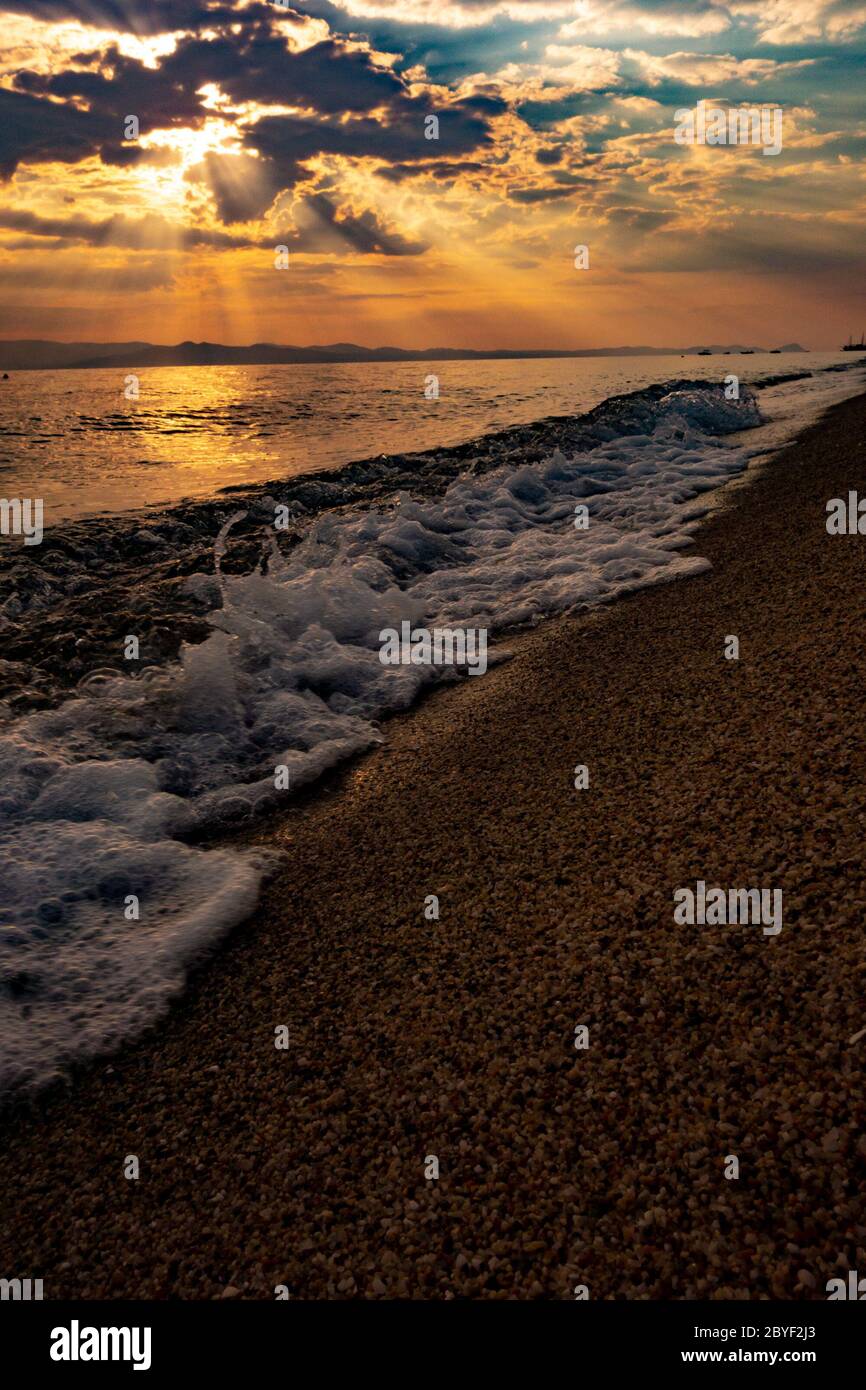 Beautiful Sunset at the beach Stock Photo - Alamy