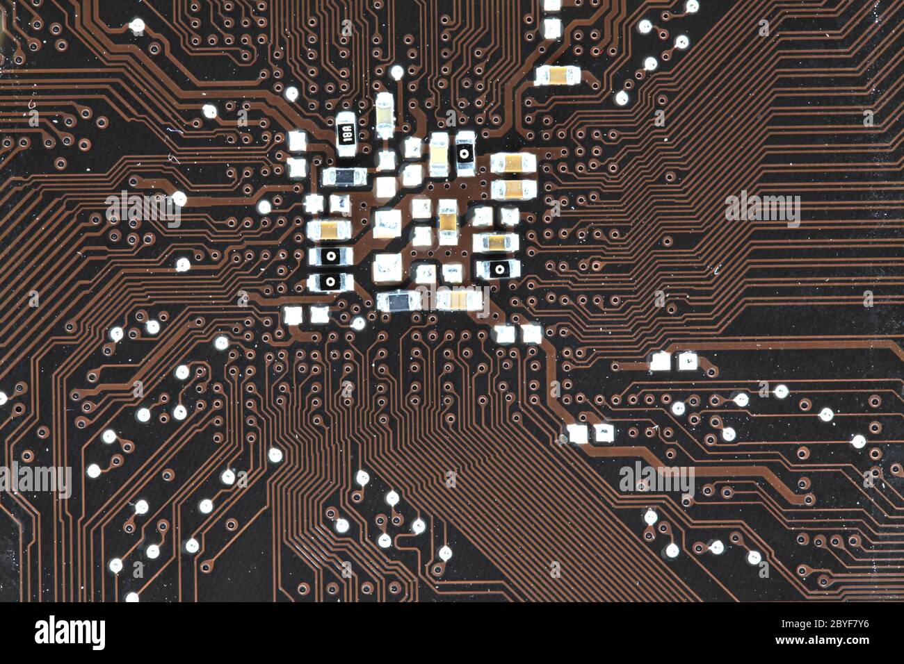 Blue electronic circuit board circle hi-res stock photography and ...