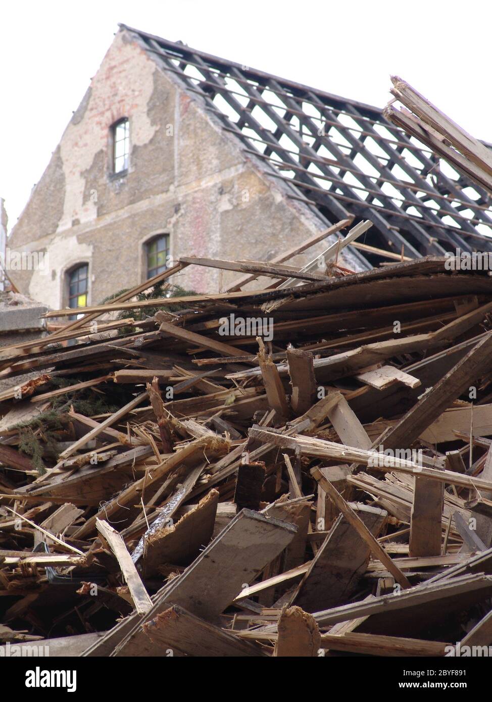 Demolition of a porcelain factory Stock Photo
