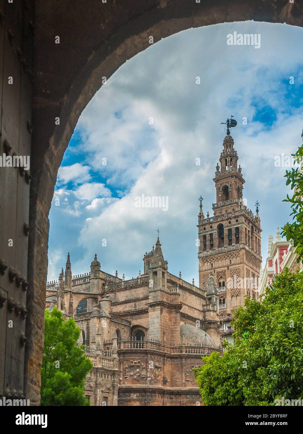 Seville Cathedral and Giralda bell tower, Spain Stock Photo