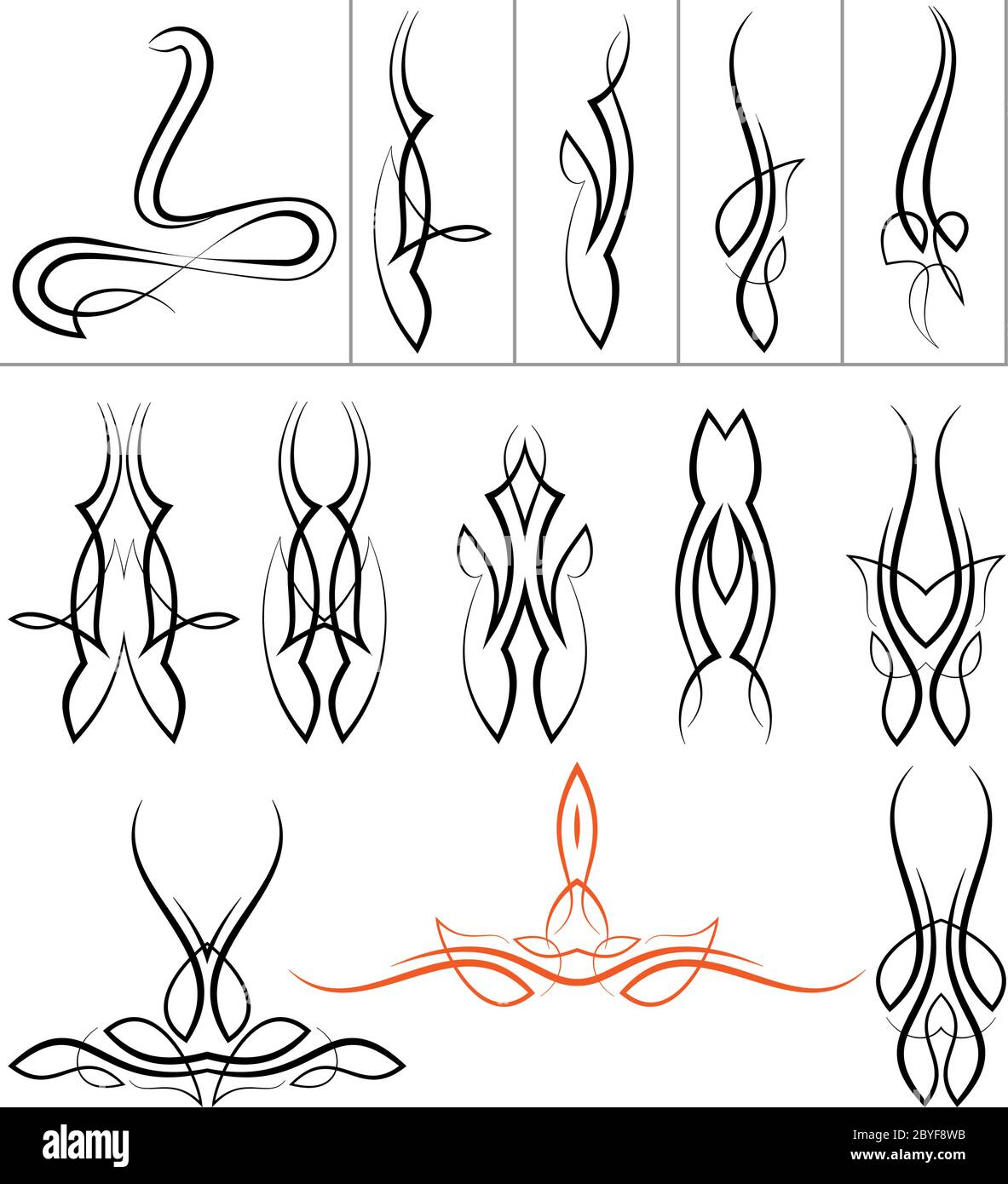 Pinstripe Design Vinyl Ready Vector Illustration Stock Vector Image