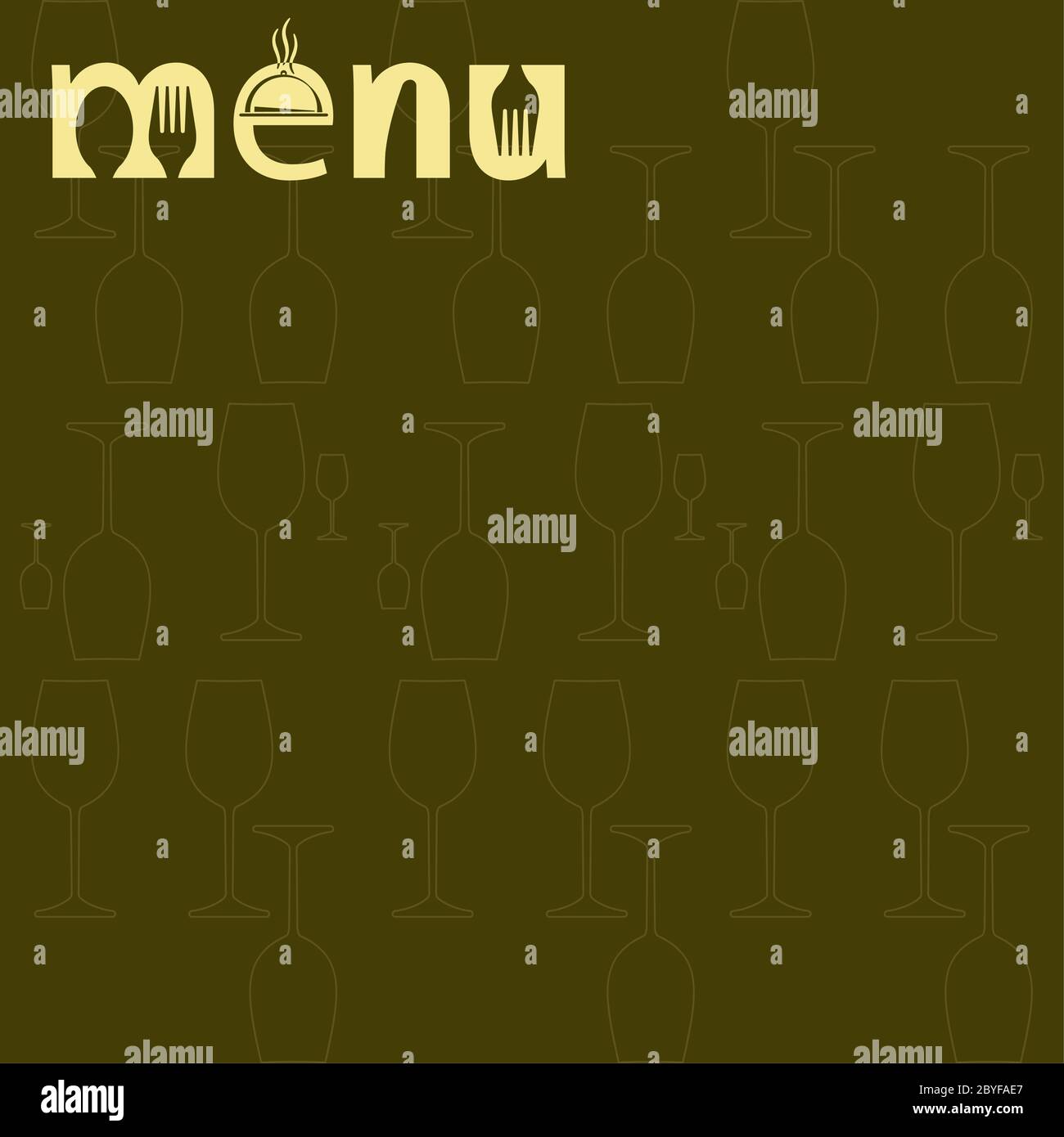 Wine Menu Card Design Template Vector Illustration Stock Vector