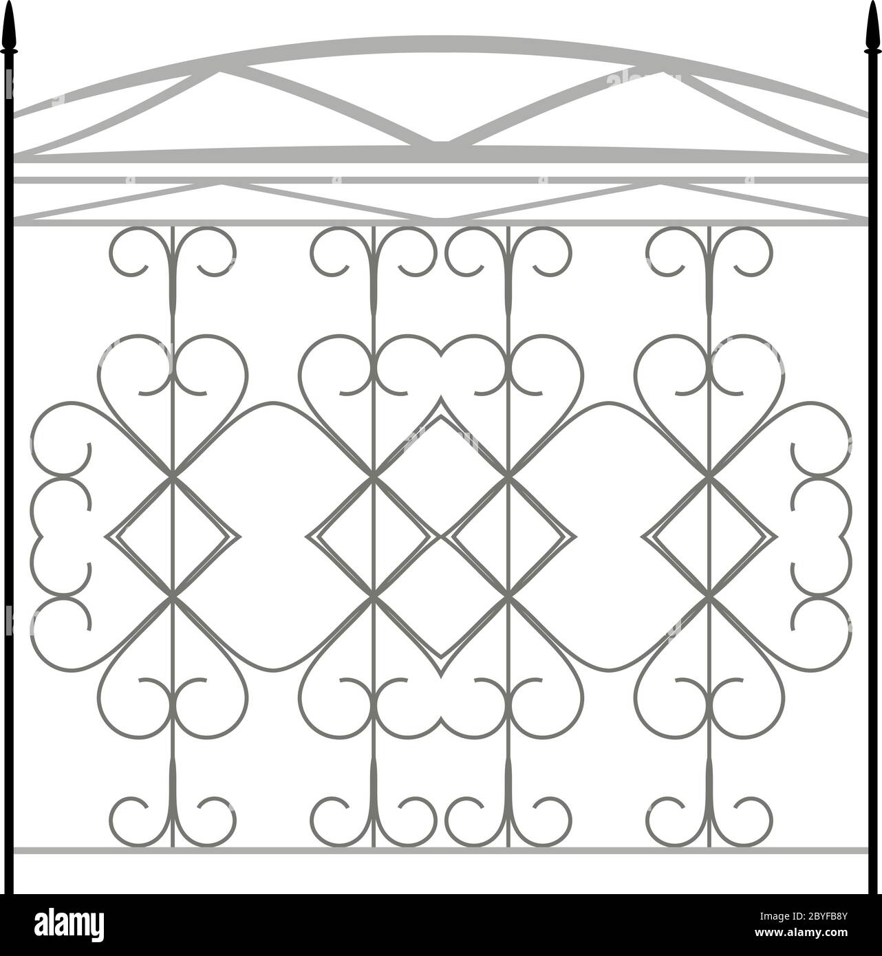 Wrought Iron Gate, Door, Fence, Window, Grill, Railing Design Stock ...