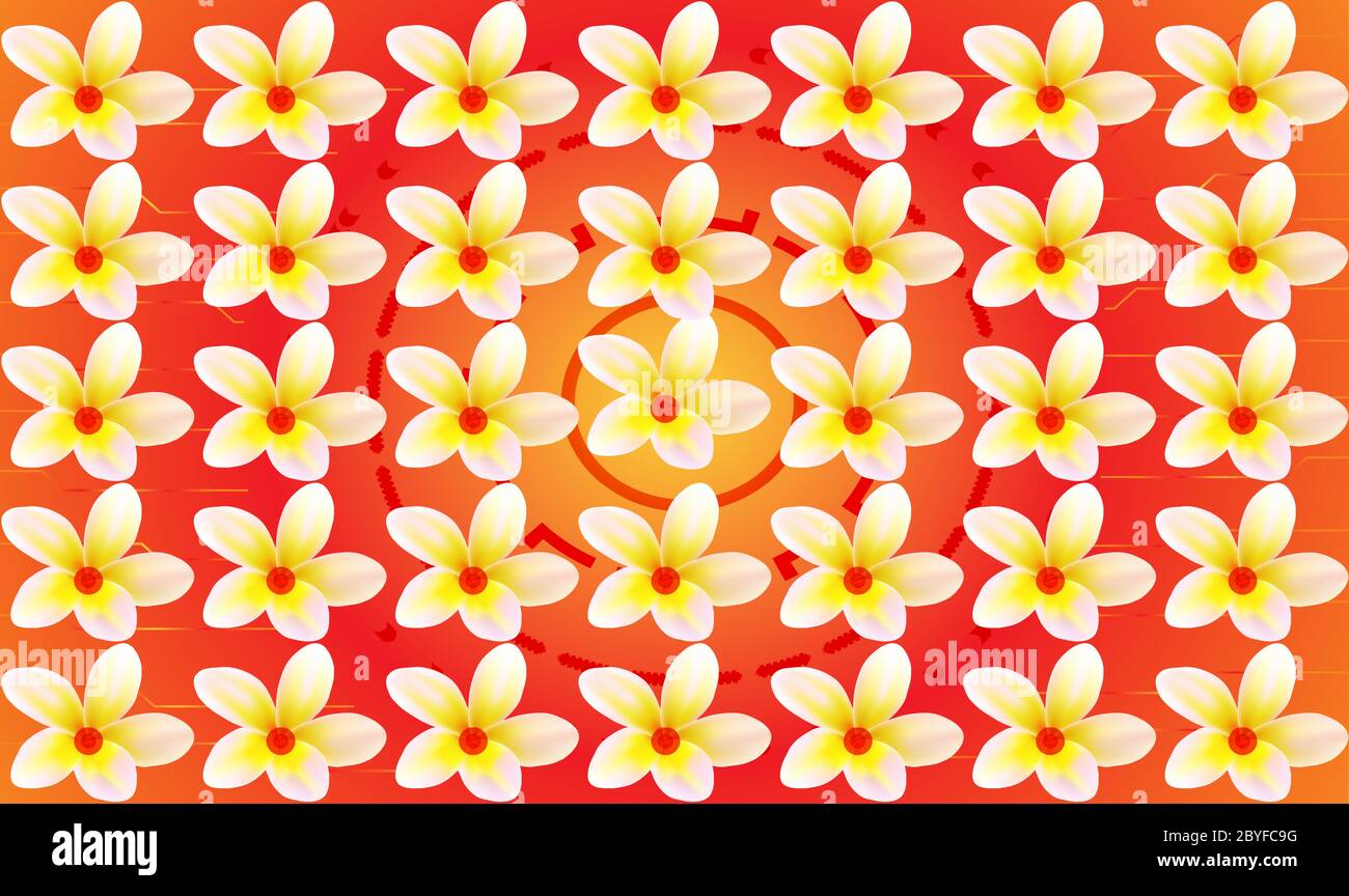digital textile design of flowers on abstract background Stock Vector