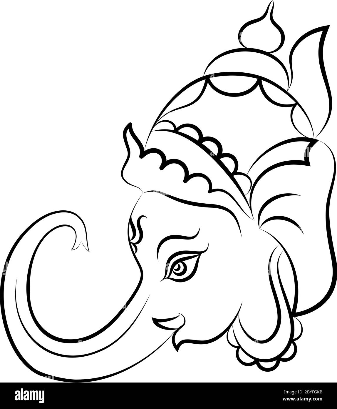 Ganesha The Lord Of Wisdom Vector Illustration Stock Vector