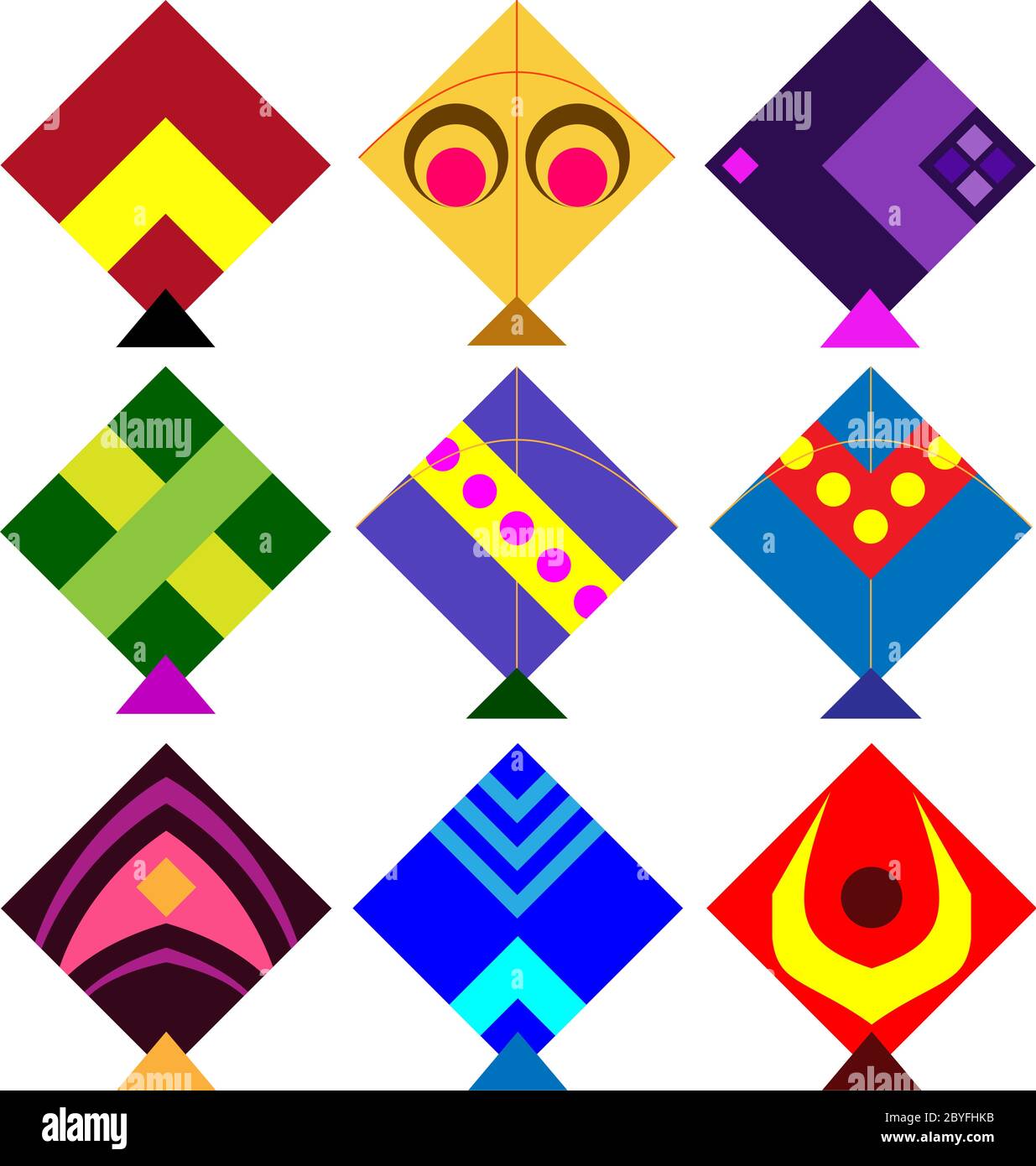 Kite Design Collection Vector Illustration Stock Vector Image & Art Alamy