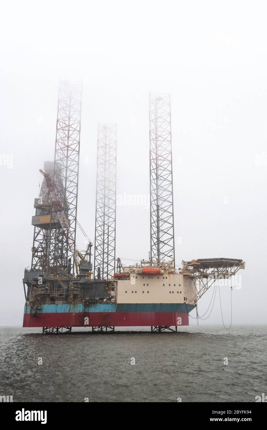 Oil rig offshore. Esbjerg Denmark Stock Photo