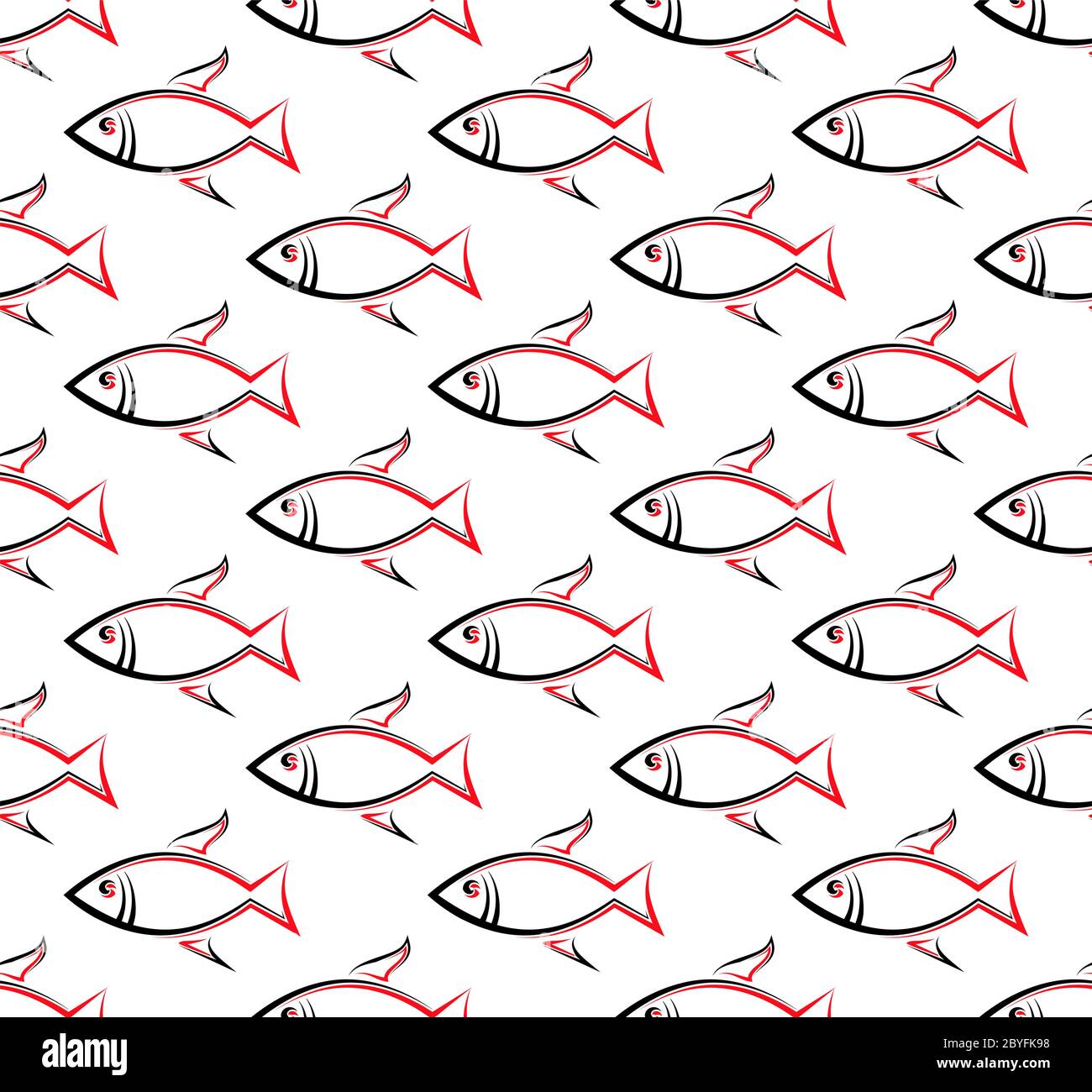 Fish Seamless Pattern Vector Illustration Stock Vector Image & Art - Alamy