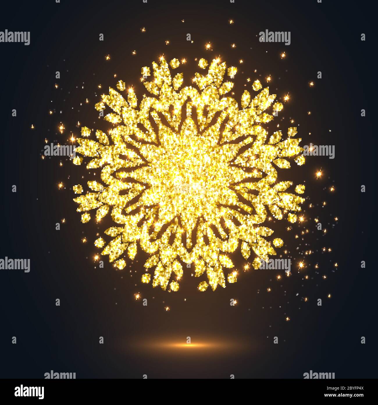 Glitter decorative mandala. Stock Vector